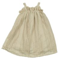 Béžové vzorované podšité šaty Name it