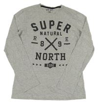 Šedé melírované trko s nápisem Reserved