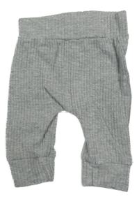 Šedé žebrované tepláky George 