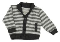 Tmavošedo-šedá pruhovaná propínací mikina Pepco