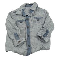 Tmavomodro-bílá pruhovaná košile George 