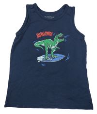 Tmavomodré tílko s dinosaurem Primark