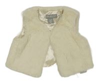 Smetanová kožešinová podšitá vesta Primark