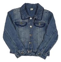 Tmavomodrá riflová bunda s krajkou Tu