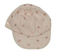 Světlerůžová bavlněná kšiltovka s kytičkami Ergee
