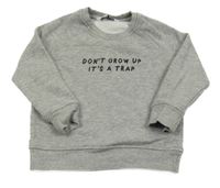 Šedá melírovaná mikina s nápisem Neon Sheep