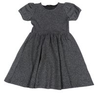 Černo-stříbrné třpytivé lehké šaty George 