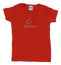 Červené tričko s kamínky Fantasy