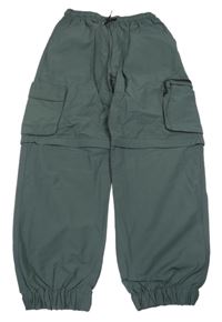 Šedé šusťákové outdoorové cuff kalhoty Y.F.K.