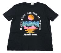 Černé tričko s potiskem Maui 