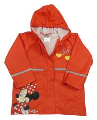Červená nepromokavá bunda s Minnií a kapucí Disney