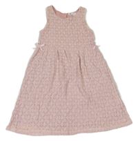 Světlerůžové krajkové šaty H&M