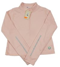 Nové - Světlerůžová thermo crop mikina Dunnes 