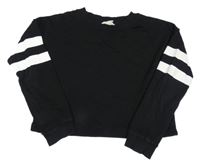 Černá crop mikina s nápisy H&M