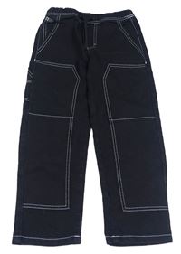 Černé rifle s bílým prošitím REPUBLIC OF DENIM