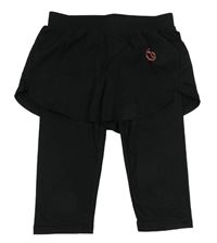 Černé capri sportovní legíny s našitými kraťasy YIGGA