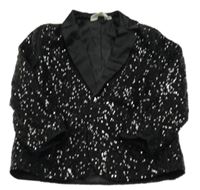 Černé flitrové sako H&M