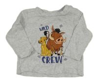 Světlešedé melírované triko se Lvím králem PRIMARK