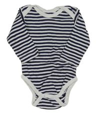 Tmavomodro-bílé pruhované body 