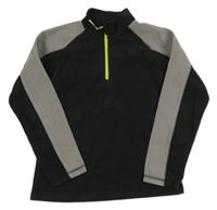 Černo-šedá fleecová funkční mikina MOUNTAIN WAREHOUSE