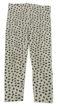 Smetanovo-hnědo-černé vzorované legíny George