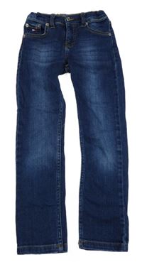 Tmavomodré skinny teplákové rifle Tommy Hilfiger