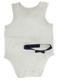 2Set - Bílé tílkové body F&F + tmavomodrý kostkovaný motýlek Next