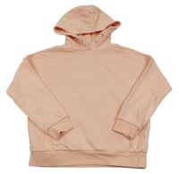 Broskvová mikina s kapsou a kapucí M&S