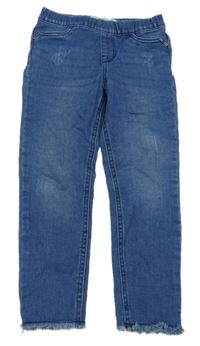 Modré riflové džegíny ošoupaného vzhledu Denim Co.