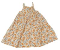 Smetanové letní šaty s kytičkami SeRGeNT MaJoR 