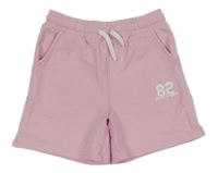 Světlerůžové teplákové kraťasy s číslem Page one young
