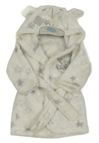 Bílý plyšový župan s Me to You a hvězdičkami a kapucí s oušky George