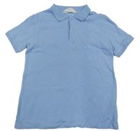 Modré polo tričko s výšivkou H&M