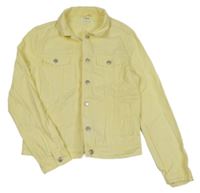 Světležlutá riflová bunda s límečkem ZARA