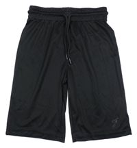Černé kostkované sportovní kraťasy PRIMARK