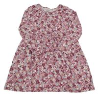 Starorůžové šaty s kytičkami H&M
