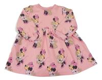 Růžové teplákové šaty s Minnie Disney
