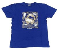 Safírové tričko s ještěrkami 
