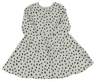 Světlešedé puntíkované bavlněné šaty H&M