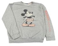 Světlešedá mikina s Mickey mousem zn. George