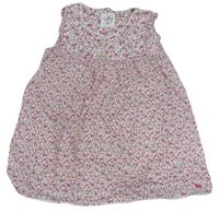 Bílá květovaná tunika H&M