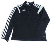 Černá sportovní funkční mikina s logem Adidas