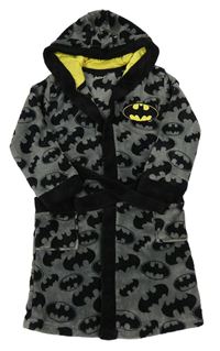 Šedý chlupatý župan s netopýry a kapucí - Batman