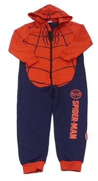 Červeno-tmavomodrá tepláková kombinéza s kapucí - Spiderman M&Co.