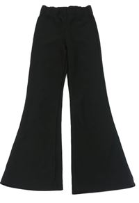 Černé žebrované flare legíny Primark