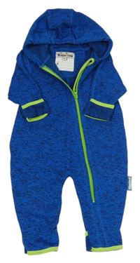 Modrá melírovaná pletená kombinéza s kapucí zn. PlayShoes