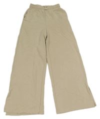 Béžové wide leg tepláky H&M