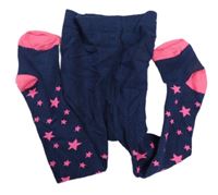 Tmavomodré punčocháče s hvězdami