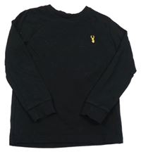 Černé triko s nášivkou Next