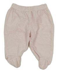 Světlerůžovo-bílé pruhované sametové polodupky Topolino